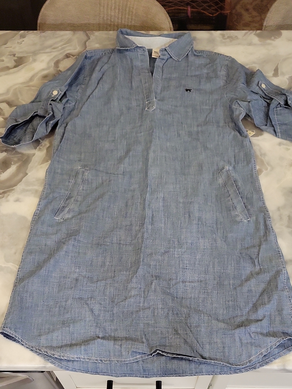 The Black Dog size small chambray dress, NWT